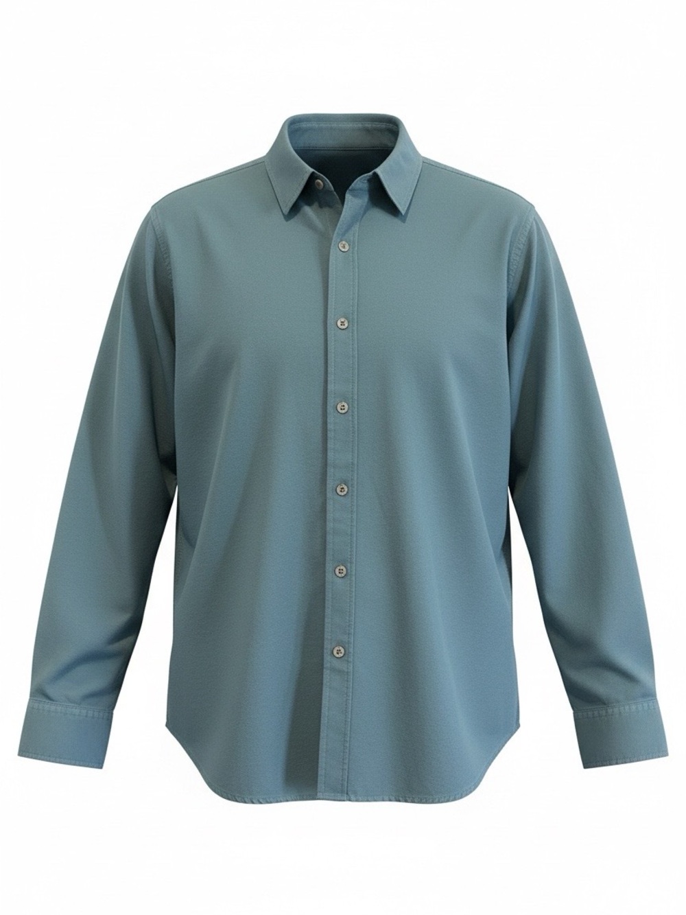 Rye Men's Teal Blue Long-Sleeve Dress Shirt - Button Front